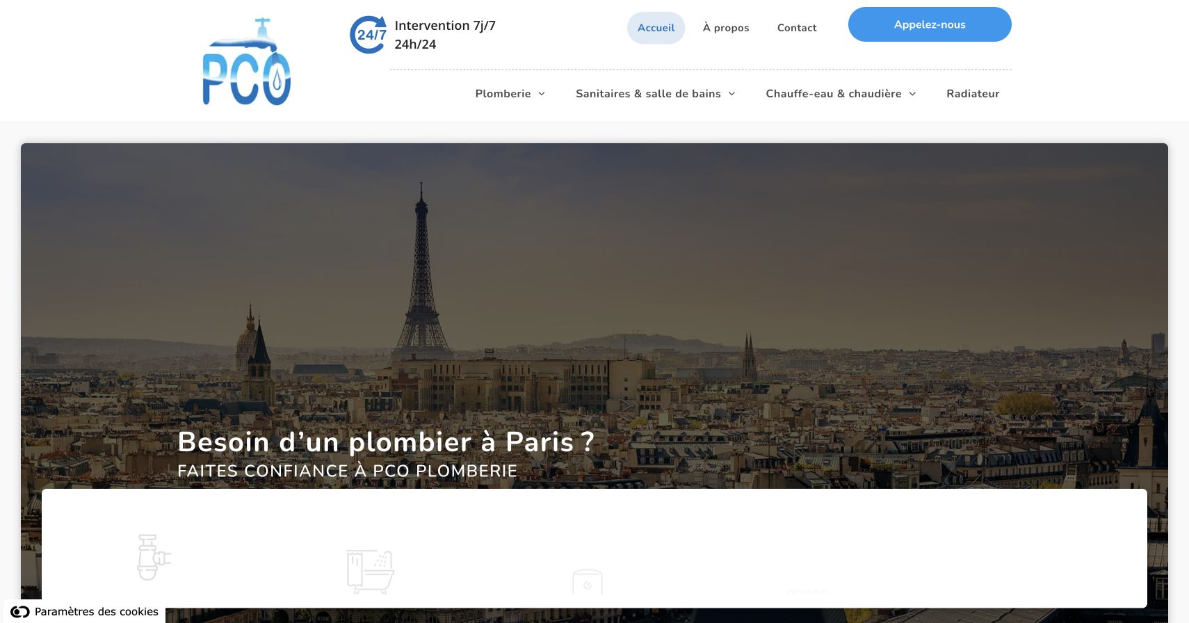 Capture du site de PCO Plomberie – Ouazene