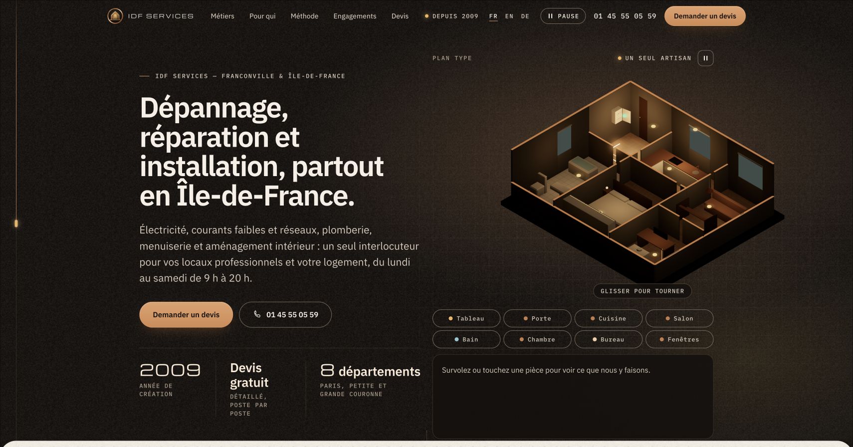 Capture du site de IDF Services – Sehatpour